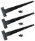 3X Black Tee Hinges 24 600mm Long Very Heavy Duty Gate Shed FIXINGS Included