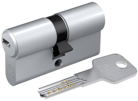 BASI | BM Schließzylinder | gleichschließend und frei kombinierbar | Viele Längen verfügbar | Wendeschlüssel | Profilzylinder für Haus und Wohnung | Doppelzylinder A:30 mm B:60 mm