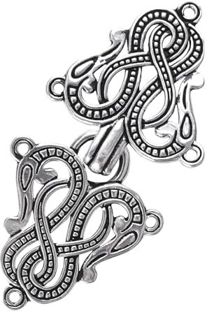 Battle-Merchant Boucle de vêtement viking de style urne - Broche mystique - Bijou viking - Différentes versions, bronze, 6,5 x 3,2 cm