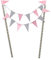 Frau WunderVoll® KUCHENGIRLANDE ROSA/Topper, Kuchenstecker, Muffin, Geburtstagskuchen, Dekoration, Deko, Kinder, Party, Hochzeit, Hochzeitstorte, Geburtstag