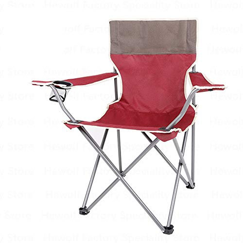 RGFITNESS Oversized Camping Chairs Padded Moon Round Chair Saucer Recliner Supports 500 lbs with Folding Cup Holder and Carry Bag,Red