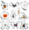 KOHMUI 10 Stück Halloween Ausstechformen, Halloween Ausstecher Set Cookie Cutters Mould Edelstahl - Kürbis, Fledermaus, Gespenst, Totenkopf, Hexenhut, Angstkatze, Grabstein, Hexe