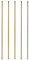 Windhager Lot de 5 Tuteurs en Acier Aspect Bambou - Tuteur en Acier - Support pour Plantes grimpantes - Tuteurs à tomates - Marron - 150 cm - 89136