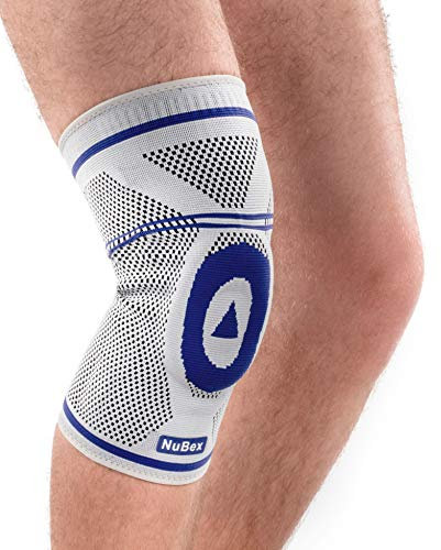 NUTRICS | Aktiv Kniebandage | Damen und Herren | Mit Patellapad aus Silikon und seitlichen Spiralstangen | Links und rechts (XL)