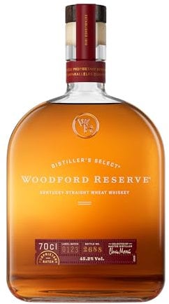 Woodford Reserve Wheat Whiskey - Geschenkempfehlung - Mittelkräftig mit fruchtigen Noten von Apfel und Kokosnuss - 0.7L/ 45.2% Vol.