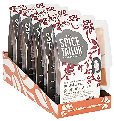 The Spice Tailor - Indian Curry Sauce Meal Kit ,Southern Pepper Curry, Pack of 5, Vegetarian