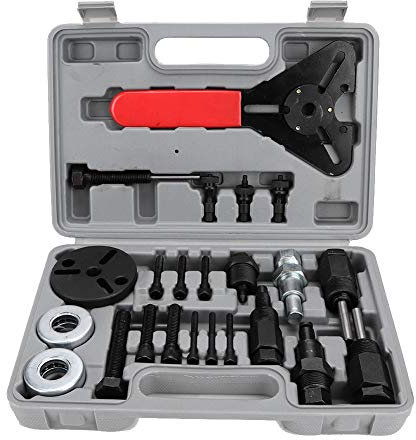Herramienta extractora de instalador de Cubo de Embrague de compresor automotriz de 23 Piezas A/C con Llave