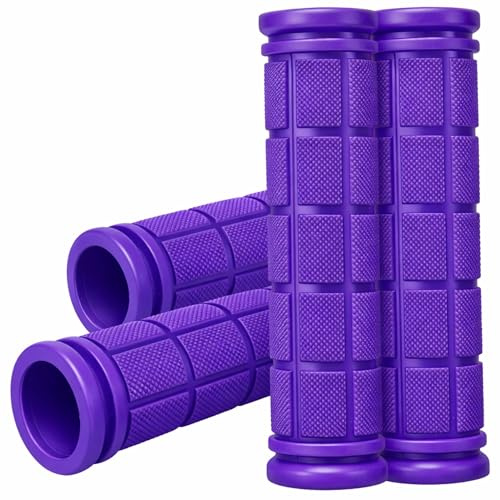 CHUNZEXI 4 PCS Rubber Bike Handlebar Grips, Purple