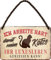Blechschilder Lustiger Spruch “Ich arbeite hart Katze. Luxusleben“ Deko Hängeschild Türschild Metallschild Hauseingang Katzenschild Geschenkidee für alle Katzenbesitzer oder Katzenfans 18x12 cm