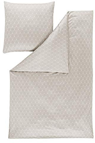 ESTELLA Bettwäsche Tizian | Kiesel | 135x200 + 80x80 cm | bügelfreie Interlock-Jersey-Qualität | pflegeleicht und trocknerfest | ideale Vier-Jahreszeiten-Bettwäsche | 100% Baumwolle