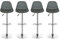 LAYSSAATaburetes Altos de Cocina 4 Unidades/Taburete Cocina Alto/Silla Giratoria y Regulable en Altura/Taburete Alto Bar nórdico de Metal