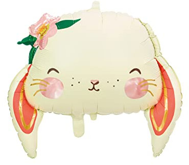 PartyDeco Balon Foliowy Królik Zajączek Wielkanoc Pisanki Dekoracja Urodzinowa Girlanda Balonowa