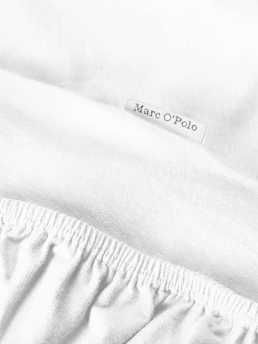 Marc O'Polo Spannbettlaken Premium Organic Jersey Weiß 180-200 x 200-220 cm