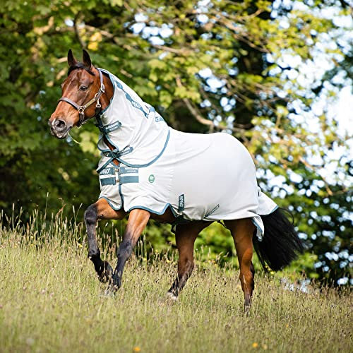 Horseware Amigo Ameco Bug Rug Fliegendecke mit abnehmbarem Halsteil Silver/Tea, Größe:6'6