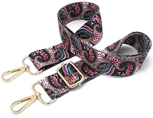 Taschengurt Breit Taschen Handtasche Gurt Taschengurte Zum Wechseln Damen Bunter Verstellbarer Taschenriemen Zubehör Schultertasche Strap Umhängegurt Breit Bag (25, Gold/3,8cm)