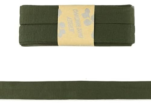Viskose-Schrägbänder-Uni-ca. 20 mm Breite x 3 Meter Länge-48 Farben (Tarnung Grün-187157)