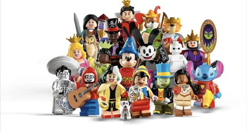 Lego Disney 100th Anniversary Minifigures Series 3 71038 Complete Set of 18 characters (Sealed Packets, Brick keychain included)