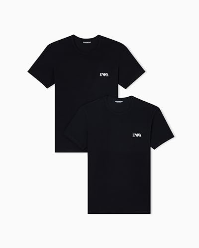 Emporio Armani Men's Bold Monogram 2-Pack T-Shirt 2-Pack Crew Neck T-Shirt