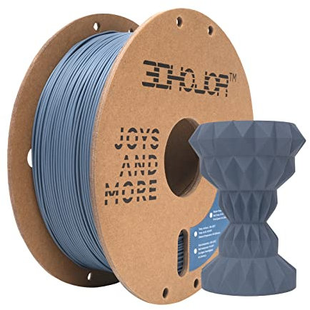 3DHoJor Matte PLA Filament Dunkelgrau 1KG, Matte Oberfläche 3D Drucker Filament, Mattierte Textur, Maßgenauigkeit +/- 0.02mm, für die meisten FDM 3D Drucker