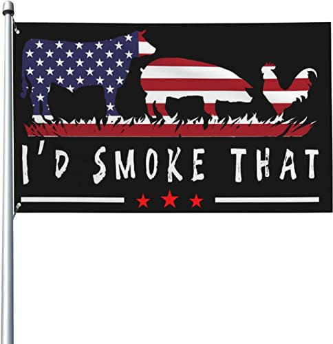 Garten Flaggen Ich Würde Diesen Patriot Bbq Barbeque Cook Chef Rauchen Dekorative Fahnen Durable Feiertage Flags Gedruckt Yard-Flaggen Für Feiertage Garten Jahreszeiten 152x90 cm