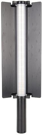 RGB-Hand-LED-Leuchtstab mit APP-Steuerung und Metall-Torblende, 360°-Vollfarb-24-W-2500-9900-K-Fotografie-Röhrenlicht mit 24 Voreingestellten Szenen, 5200-mAh