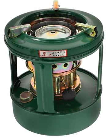 PoêLe à PéTrole RéGlable Pour Camping, Chauffage ExtéRieur Et IntéRieur, RéChaud à KéRosèNe Portable, Accessoire De Barbecue, Fer, Vert, 19.5x17x17cm