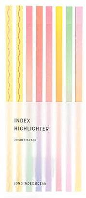 Haftnotizen line, Lange Haftstreifen zum Text Markieren, Long Highlight Strips, Textmarker Klebeband Für Bücher (A-Frühlingsmärchen)