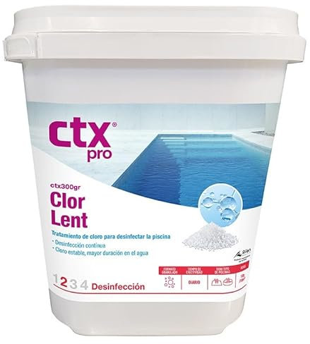 FLUIDRA Cloro para Piscinas de la Marca Modelo CTX 300/GR 5KG TRICLORO GR. - ENVASE Cuadrado