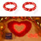 Mini Lichterkette mit Batterie für Valentinstag Deko, mit 200 Stück Seide Rosenblätter, 2M 20 LED Lichterkette Wasserdicht Innen außen für Geschenk Deko, Hochzeit, Zimmer, Home Deko, Rot, 2 Stück