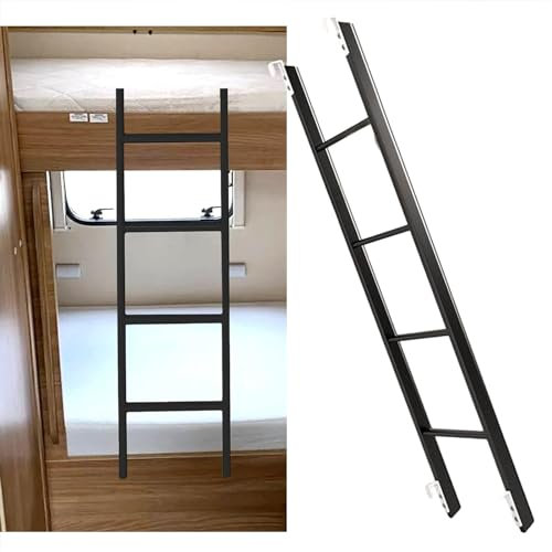 Etagenbett Leiter 4/5 Stufen -Innenbettleiter Schwarz, 116 cm 130 cm 140 cm 150 cm Bunk-Leiter für Wohnung, Tragbar Heimwohnheimleiter, Raumsparung (Size : 130cm)