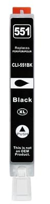 1 XXL Druckerpatrone kompatibel zu CLI-551 BK Schwarz für Canon PIXMA IP7250 IP8750 MG5450 MG5550 MG5650 MG6350 MG6450 MG6650 MG7150 MG7550 MX725 MX925 IX6850