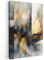 MuchoWow© Cuadros Salon Modernos 20x30 cm Adornos Pared Decorativos Dormitorio Lienzo Pinturas Quadro Decoración Arte - Oro - Plata - Abstracto