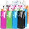 Lot de 12 bouteilles d'eau pliables de 500 ml, bouteilles d'eau pliables, sacs à eau pliables portables, bouteilles d'eau pliables et flexibles, gourde réutilisable