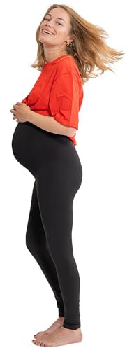 Mrs. Mum Umstandsleggings [nahtlos am Bauch] 100% Blickdicht und wärmend