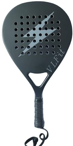 Pala de Pádel VLFit para Adultos: Pala de pádel de Fibra de Carbono de Calidad Profesional, Ligera y Resistente, Incluye una Bolsa Protectora de Marca
