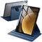 JETech Custodia Rotante per Samsung Galaxy Tab S10 FE / S9 FE 10,9 Pollici / S9 11 Pollici con S Pen Holder, 360 Gradi Rotazione Protettiva Supporto Cover Chiaro Retro (Navy)
