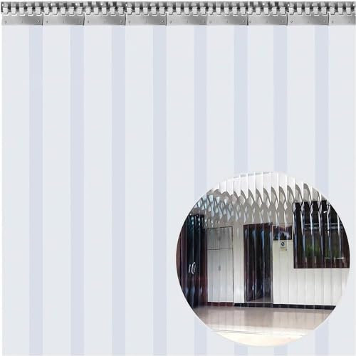 Pvc Streifenvorhang Transparent Balkon Türvorhang Fliegenschutz Tür Vorhang Dicke 1,3mm - 3,3mm Länge 180cm - 300cm Kunststoff Türleisten PVC Lamellenvorhang Wasserdicht(Color:Dicke 1.3mm,Size:2pcs 15