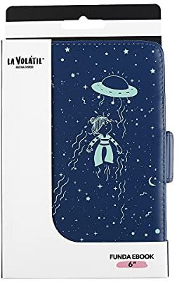 WONDEE La Volatil Schutzhülle für E-Books, 17,8 bis 20,3 cm (7 bis 8 Zoll), verstellbar, mit Kartenhalter und Dokumentenhalter, kompatibel mit Kobo, Kindle Paperwhite und Allen von 7 bis 8 Zoll (17,8