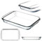 KADAX rechteckige Auflaufform 3L aus hitzebeständigem Glas, Spülmaschinenfeste Gasbackformen, Geschirr zum Braten, Glasauflaufform für Lasagne, Kuchen (Transparent)