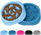 MateeyLife Hundenapf 2 Stück, Anti schling napf Hund – Rutschfester Slow Feeder Hundenapf für mittelgroße und große Hunde, Hellblau & Dunkelblau (15,24 cm)