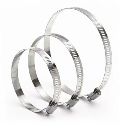 Drive Hose Clamp Adjustable Fuel Line Pipe Worm Gear Clip Clamp Tube Fasterner Spring Clip,280,300mm 1pcs