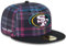New Era Herren Mütze San Francisco 49ers 2024 NFL Crucial Catch Plaid 59FIFTY Fitted Hat Schwarz