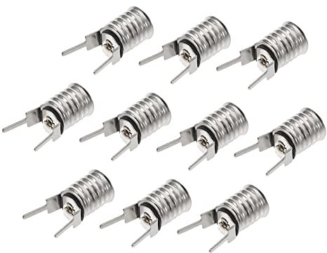 Angoily E10 Lampenfassung Schraubfassung 10 Stück Mini Lampensockel Für Led Glühbirnen Innenbeleuchtung Und Physiklabore