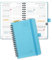 POPRUN Taschenkalender 2025 2026 Klein (Aug.2025-Dez.2026) Ringbuch mit Softcover, ca. A6 (16 x 10,5 cm), terminplaner 2025 2026 Klein 1 Woche 2 Seite mit Plastiklineal - Blaugrün