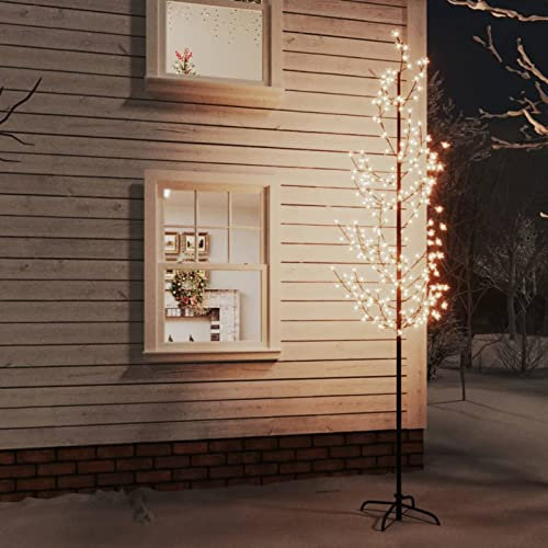 Somanki árbolcon Flor de Cerezo 368 LED, Pino De Navidad, Decoracion Navidad, árbol Navideño, Arbol De Luces, Blanco cálido 300 cm