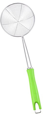 Cabilock Long Handled Slotted Spoon Noodle Mesh Strainer Metal Colander Spoon Kitchen Gadget Noodle Spoon Stainless Steel Strainer SPO