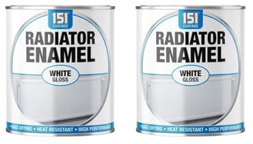 PNJB Radiator Enamel White Gloss, Non-drip Gloss Paints, Hard Drying, Hard Built, And High Performance,Durable and Long Lasting,300 ML (2PCS)
