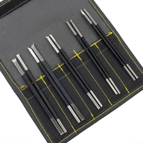 10Pcs Carving Tools for Lettering on Stone, High Carbon Steel Gravers with Applications