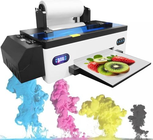 vnmudzeo Digitalanzeige Dtf-Drucker A3, L-1800-Transfermaschine FüR Bekleidungsdruck, Kommerzieller T-Shirt-Filmdrucker, FüR DIY-Druck Auf Dunklen Und Hellen Kapuzenpullovern