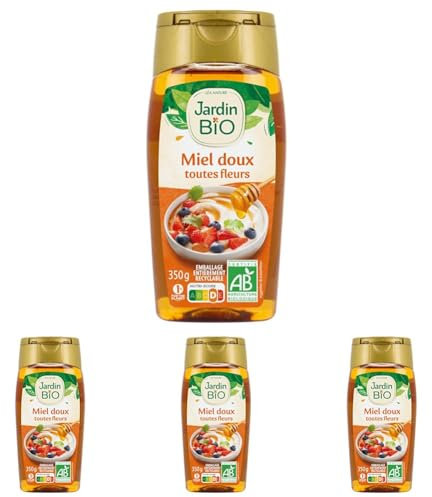 Jardin BiO étic - Miel Doux Toutes Fleurs 350 g (Lot de 4)